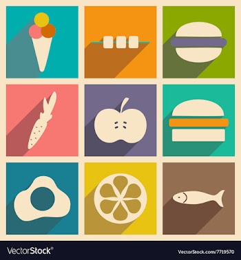 Flat with shadow concept and mobile application vector image