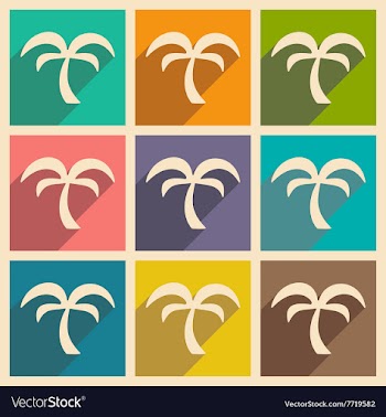 Flat with shadow concept and mobile application vector image