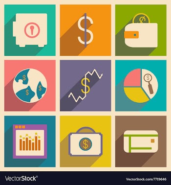 Flat with shadow concept and mobile application vector image