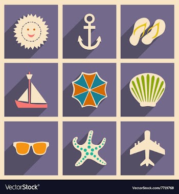 Flat with shadow concept and mobile application vector image