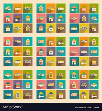 Flat with shadow concept and mobile application vector image