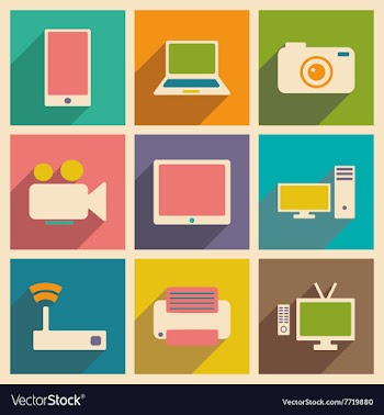 Flat with shadow concept and mobile application vector image