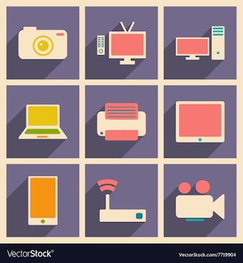 Flat with shadow concept and mobile application vector image