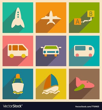 Flat with shadow concept and mobile application vector image