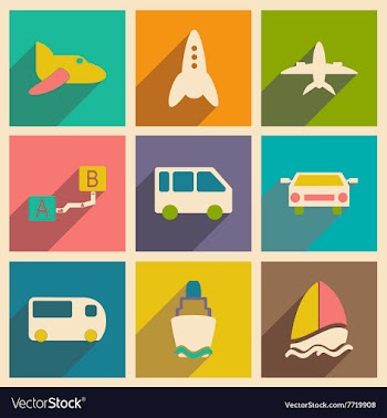 Flat with shadow concept and mobile application vector image