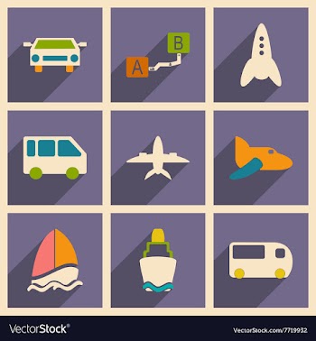 Flat with shadow concept and mobile application vector image