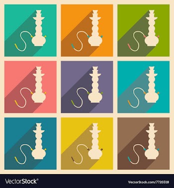 Flat with shadow concept and mobile application vector image