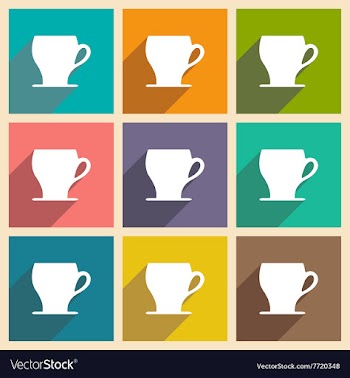 Flat with shadow concept and mobile application vector image