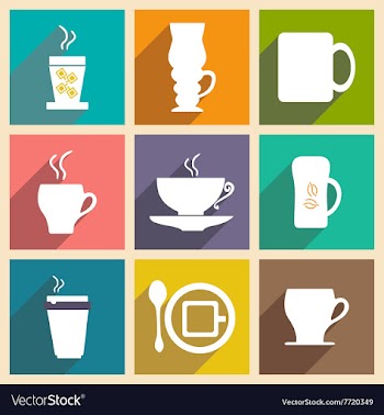 Flat with shadow concept and mobile application vector image
