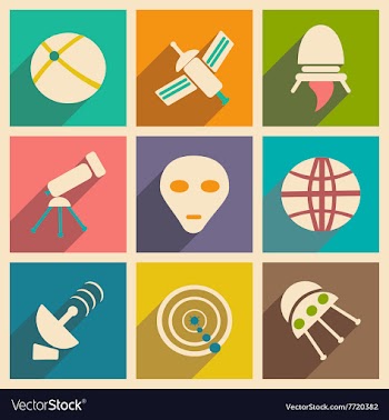 Flat with shadow concept and mobile application vector image