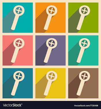 Flat with shadow concept and mobile application vector image