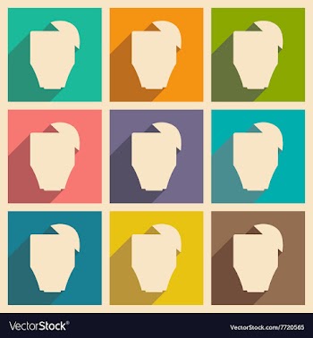 Flat with shadow concept and mobile application vector image