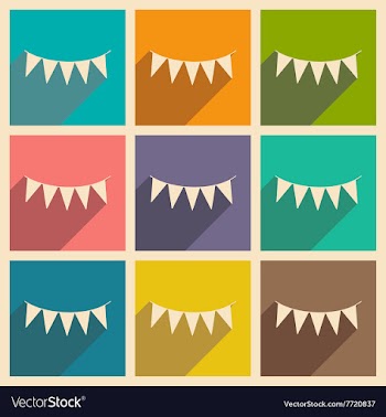 Flat with shadow concept and mobile application vector image