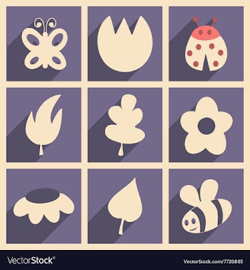 Flat with shadow concept and mobile application vector image