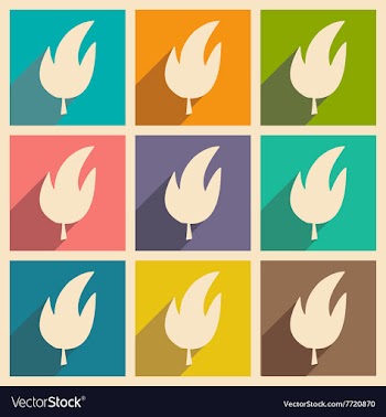 Flat with shadow concept and mobile application vector image