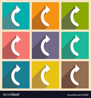 Flat with shadow concept and mobile application vector image