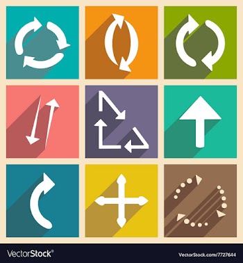 Flat with shadow concept and mobile application vector image