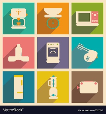Flat with shadow concept and mobile application vector image