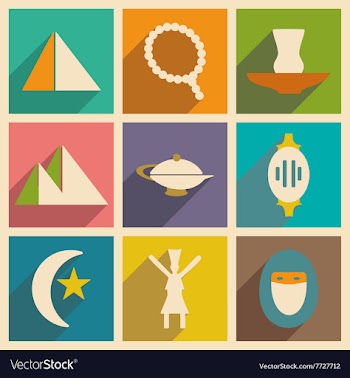 Flat with shadow concept and mobile application vector image