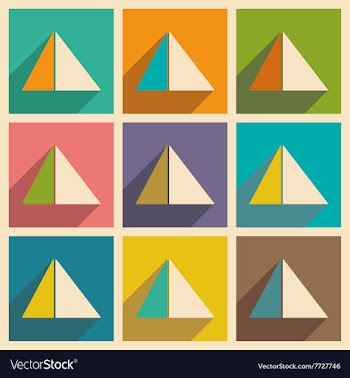 Flat with shadow concept and mobile application vector image