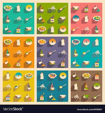 Flat with shadow concept and mobile application vector image