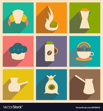 Flat with shadow concept and mobile application vector image