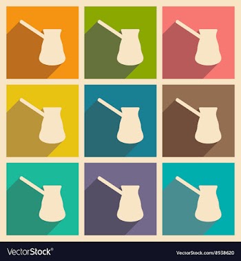 Flat with shadow concept and mobile application vector image