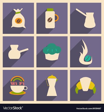 Flat with shadow concept and mobile application vector image