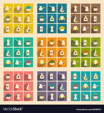 Flat with shadow concept and mobile application vector image
