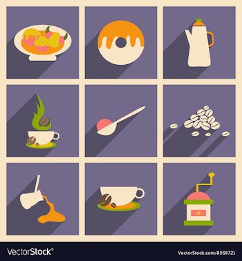 Flat with shadow concept and mobile application vector image