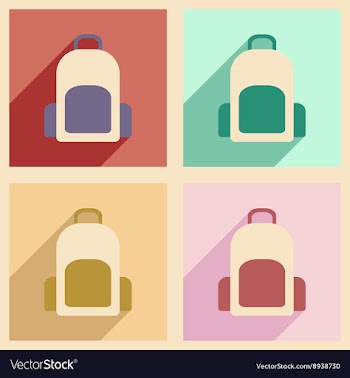 Flat with shadow concept and mobile application vector image