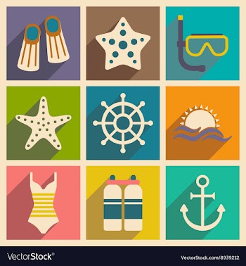 Flat with shadow concept and mobile application vector image