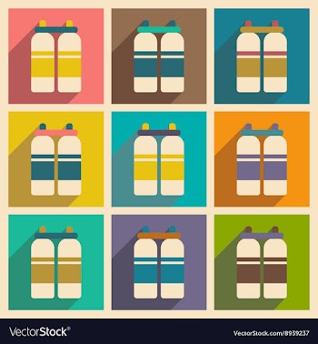 Flat with shadow concept and mobile application vector image
