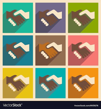 Flat with shadow concept and mobile application vector image