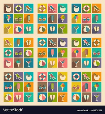 Flat with shadow concept and mobile application vector image