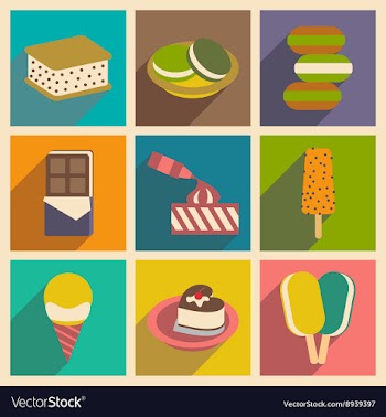 Flat with shadow concept and mobile application vector image