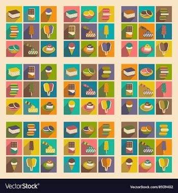 Flat with shadow concept and mobile application vector image