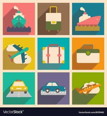 Flat with shadow concept and mobile application vector image