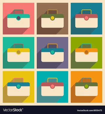 Flat with shadow concept and mobile application vector image