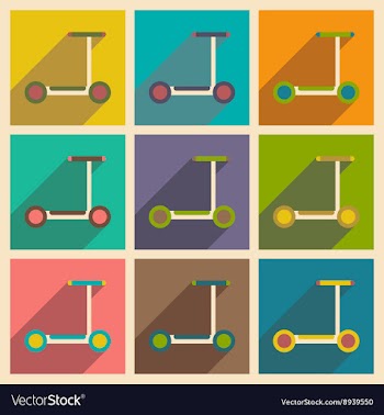 Flat with shadow concept and mobile application vector image