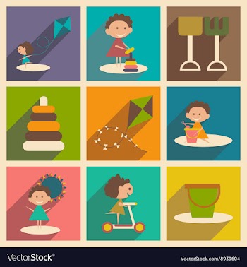 Flat with shadow concept and mobile application vector image