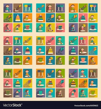 Flat with shadow concept and mobile application vector image