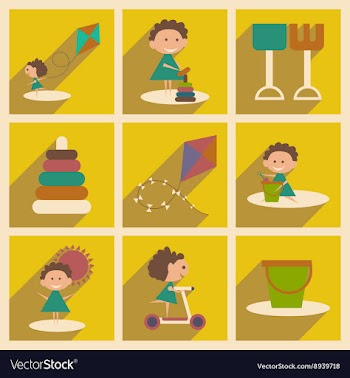 Flat with shadow concept and mobile application vector image