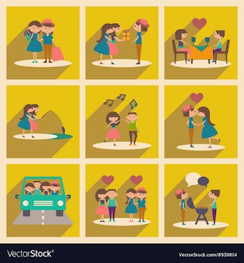 Flat with shadow concept and mobile application vector image
