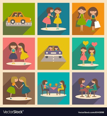 Flat with shadow concept and mobile application vector image