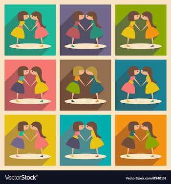 Flat with shadow concept and mobile application vector image