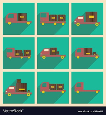 Flat with shadow concept and mobile application vector image