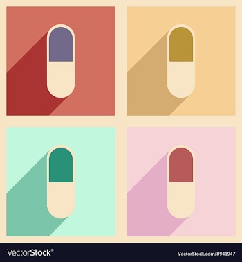Flat with shadow concept and mobile application vector image