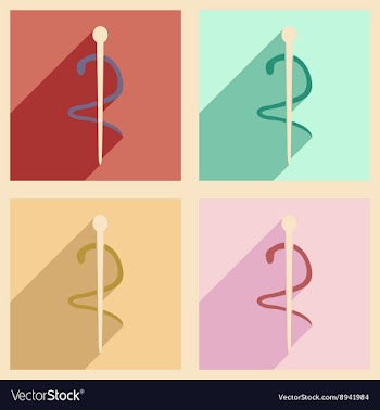 Flat with shadow concept and mobile application vector image