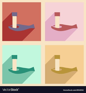 Flat with shadow concept and mobile application vector image